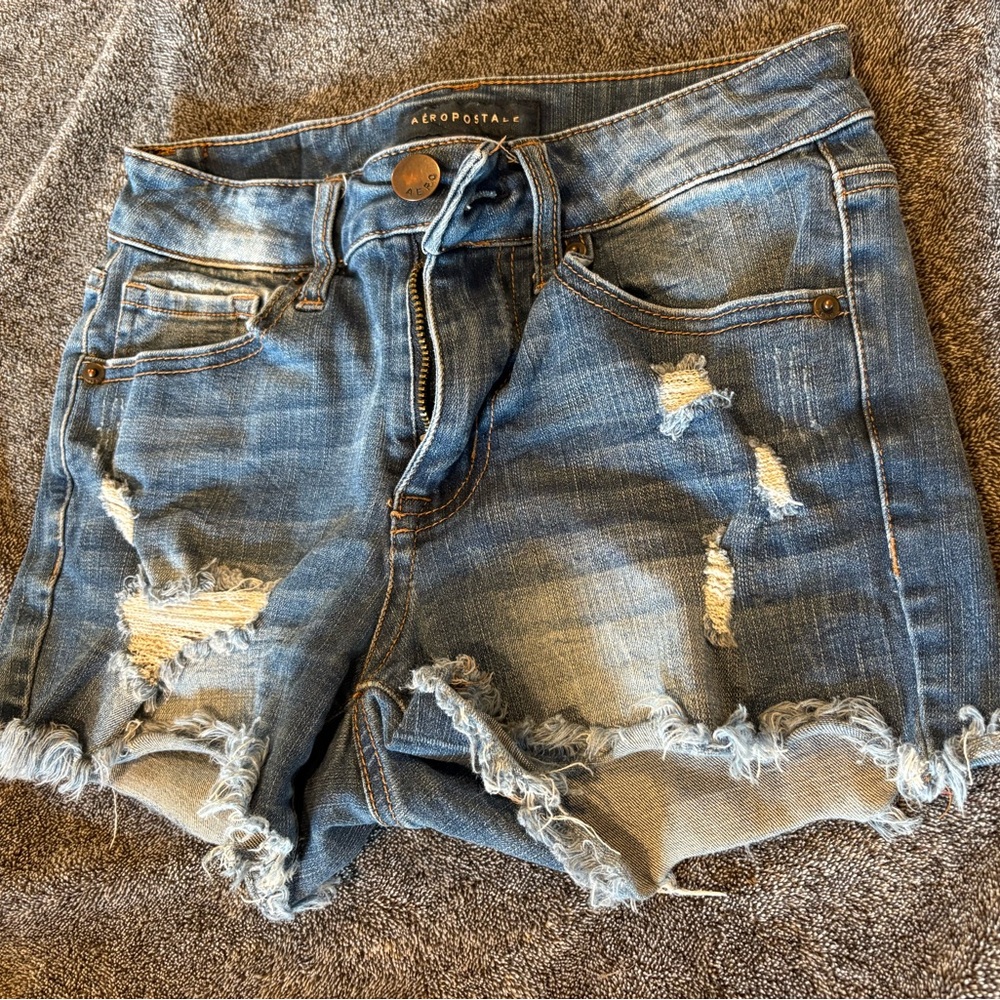Aéropostale Distressed Denim Shorts